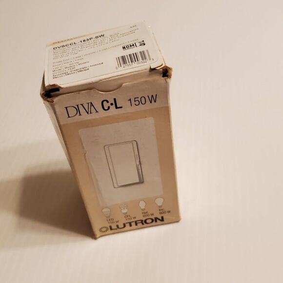 Lutron Diva  Dimmer DVSCCL-153P Snow New open box - Picture 2 of 9